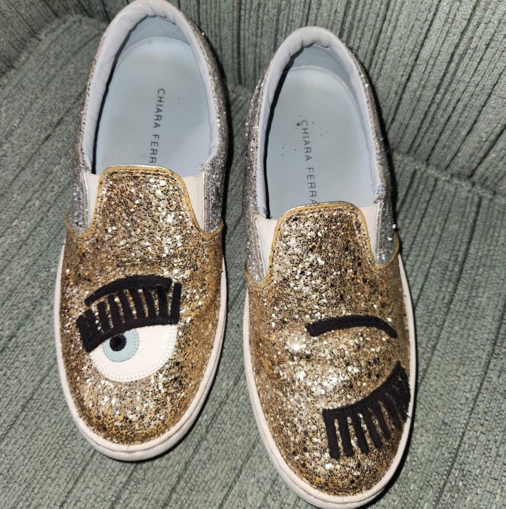 Chiara Ferragni Winky Eye sneakers.